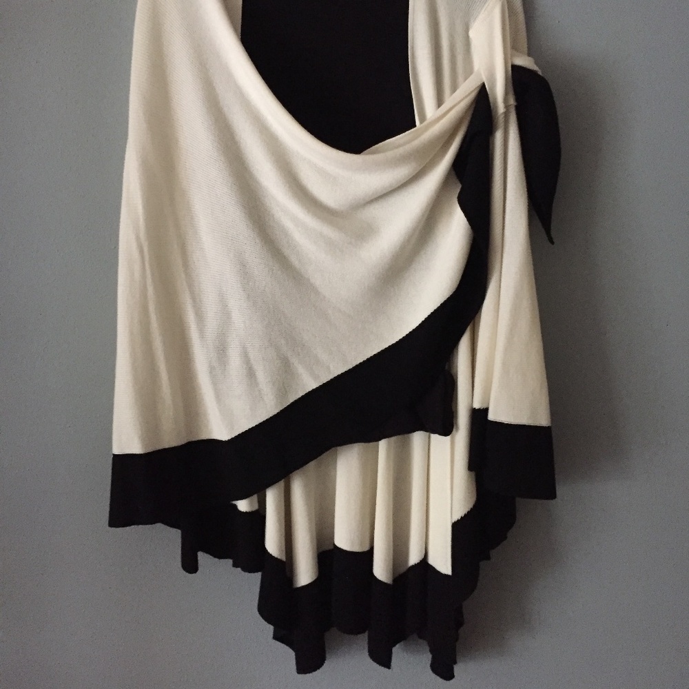 Parkhurst Womens Shawl Jacket,Cream& Black ,2 Tone